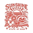 thumbnail image 2 of 1pc New Summer Girl Sunshine State of Mind Floral Double Sided Print Short Sleeved 100% Cotton T-shirt Comfy Casual Tees For Girls, 2 of 7