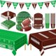 thumbnail image 1 of Kit de artículos de fiesta QZYL Football para 24 personas con platos, tazas, etc., 1 of 7