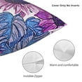 thumbnail image 5 of YFYANG Square Decorative Throw Pillow Case (Without Pillow Insert), Purple Vintage Floral Bedroom Sofa Car Cushion Cover, 20"x20", 5 of 9