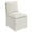 White, variant on Duhome Modern Upholstered Dining Chair with Casters Slipcovered Armless Chair Cream White