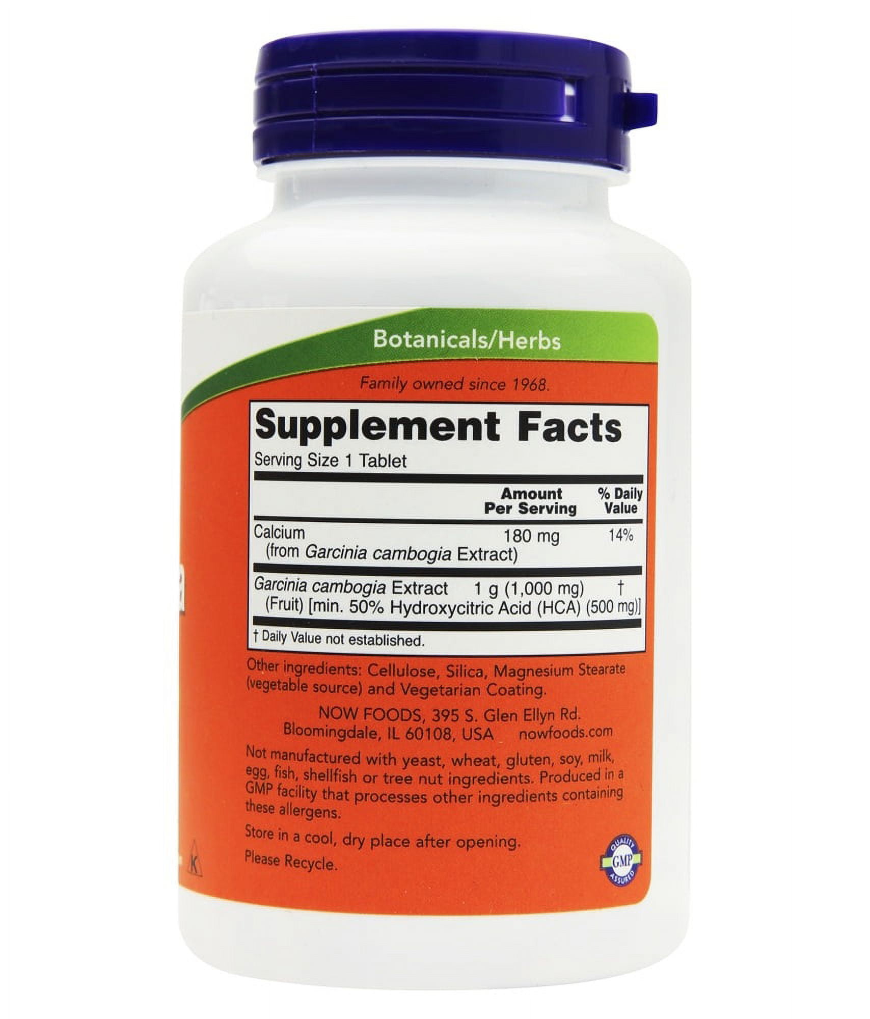 NOW Foods Garcinia Cambogia, Weight Loss Support, 1000 mg