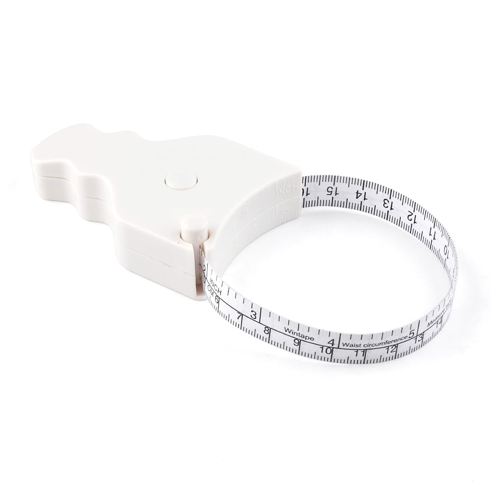 PinesC Tape Measure Body/Body Measuring Tape/Measuring Tape for body Measurements/Body measuring tape Weight Loss White（60inch） White-Tape Measure Body