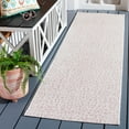thumbnail image 2 of Safavieh Courtyard Karina Animal Indoor/Outdoor Runner Rug, Ivory/Blush Pink, 2'3" x 8', 2 of 13