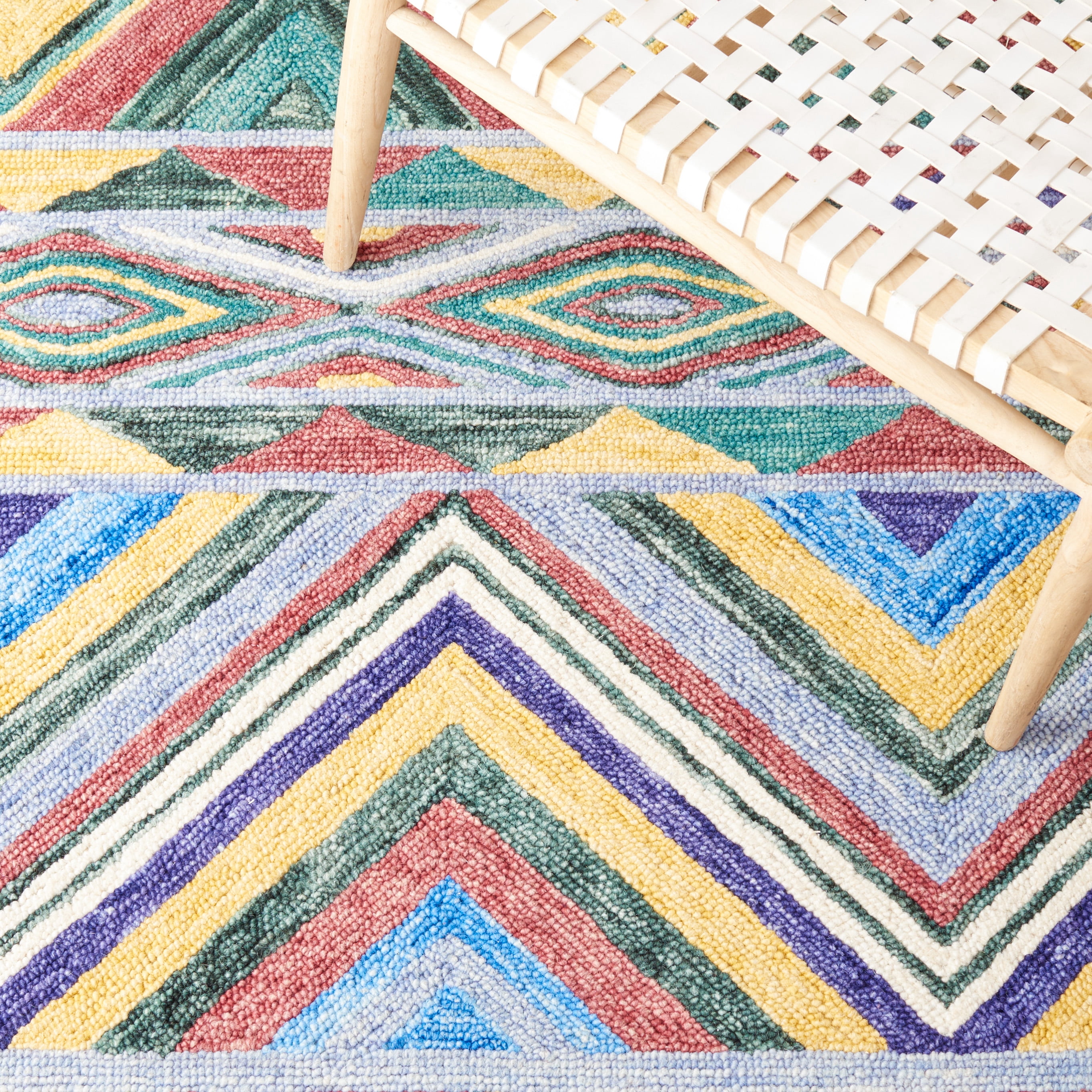 SAFAVIEH Metro Denzel Geometric Area Rug, Red/Blue, 8' x 10'