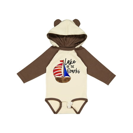 

Inktastic Lake of the Ozarks Sailboat Gift Baby Boy or Baby Girl Long Sleeve Bodysuit