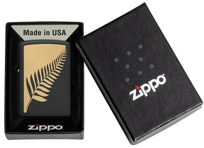 Zippo Lighter - Customized Engraved Message on Windproof Palm Leaf Design 46473