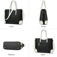 thumbnail image 2 of QYMHOODS Handbag Set for Women, PU Leather Croc Tote Shoulder Bag with Clutch Purse (2pcs), 2 of 4