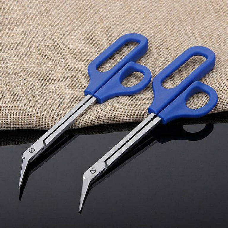 Long Handled Toenail Scissors with 45 Degrees Cutting Head Easy Grip Nail  Clipper for Elderly Thick Nail Cuticle Trimmer Manicure Pedicure Tool  Health