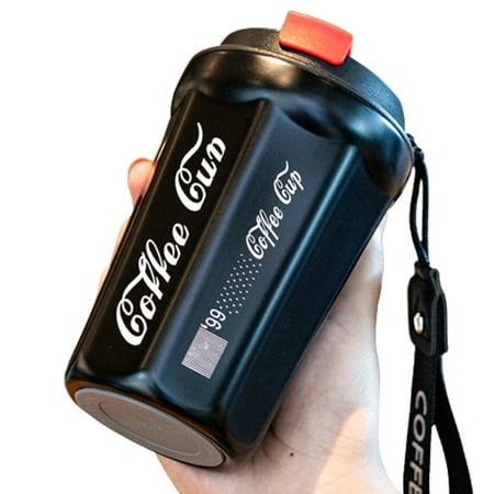 

Double-Walled Vacuum Coffee Pot in 5Colors:Black Yellow Green White Red for Coffee Tea Milk Beverage White 390ML
