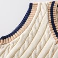 thumbnail image 4 of Enyan Baby Boys Girls Sweater Vest School Uniform V Neck Comfort Knitted Sleeveless Pullover Sweater Vest(Grey,6-7 Years), 4 of 7