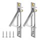 thumbnail image 1 of 2 tiradores de borde de puerta de bolsillo, manija de puerta de bolsillo de acero inoxidable 304 con tornillos, herrajes para puerta de baño, armario y pasillo, 1 of 4