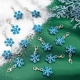 thumbnail image 4 of 1 Box 30Pcs Stitch Markers Crochet Stitch Marker Christmas Large Snowflake Charms Double Sided Clip On Removable Lobster Clasp Charm Locking Knitting Markers for Weaving Sewing Quilting, 4 of 9