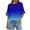 Blue, variant on Womens Oversized T Shirts with Pocket- Short Sleeve Casual Summer Soft Gradient Trendy Tops Blue Size 2XL