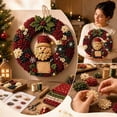 thumbnail image 5 of Christmas 3D Fabric Poke Wreath DIY Kit, Santa Style, Handmade Festive Wall Hanging Christmas Indoor Outdoor Decor, 5 of 7