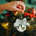 thumbnail image 6 of Christmas Ornaments,1.97in Christmas Balls With Bow Ornaments Baubles Shatterproof Balls For Christmas Tree Decorations Christmas Indoor and Outdoor Decorations,D, 6 of 6