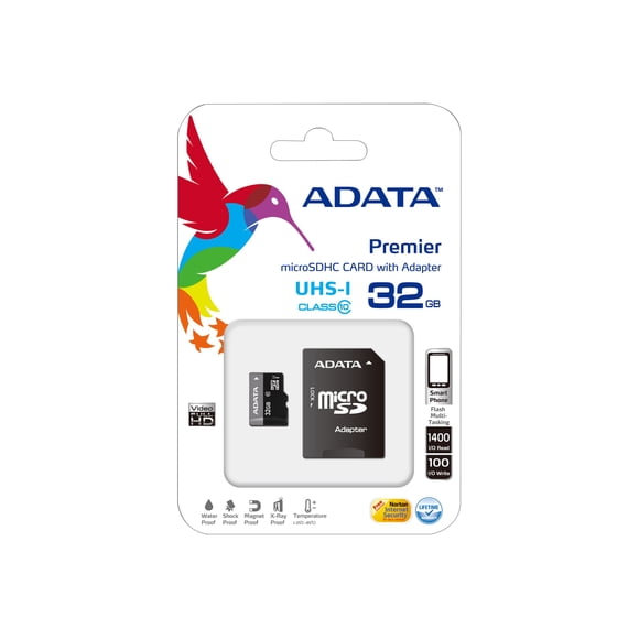 ADATA Premier 32GB microSDHC UHS-I U1 Memory Card with Adapter
