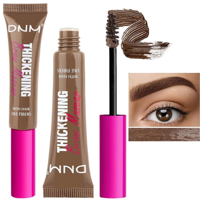 EZLIFE Tinte para tatuaje de cejas en gel, crema para cejas con pincel, resistente al agua, largo B8A6UK- U3W6