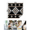 thumbnail image 5 of nqOlkjepod Black White Boho Cloth Napkins Set of 8 Reusable Dinner Napkins, Modern Western Aztec Abstract Geometric Cocktail Napkin Washable Table Napkins for Wedding/Party/Baby Shower 20"x20", 5 of 8