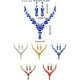 thumbnail image 3 of Collar de mujer elegante Qarigey 3 unids/set decorativo nupcial rhinestone Blanco, 3 of 6