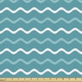 thumbnail image 1 of Stripes Fabric by the Yard, Nautical Themed Pattern of Simplistic Wavy Lines Symmetrical Maritime, Upholstery Fabric for Dining Chairs Home Decor Accents, 2 Yards, Sea Blue Seafoam White by Ambesonne, 1 of 4