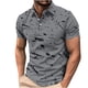 thumbnail image 1 of Camisas Casuales de Manga Corta Solapa Bloque de Color, Poliéster Suave Spandex Top para el Uso Diario, 1 of 5