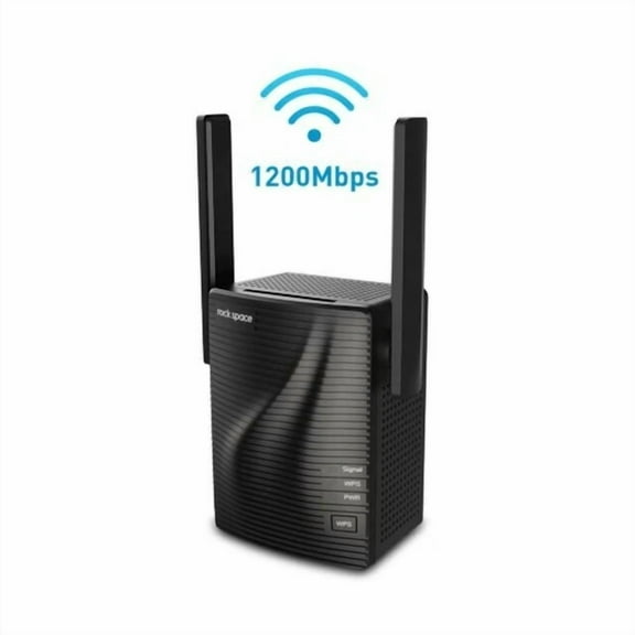 Rock Space Ac1200 Dual Band Wifi Repeater With Access Ethernet Port - Black