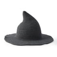 thumbnail image 2 of Women's Foldable Witch Style Hat Large Brim Crochet Design Winter Festival Cap, 2 of 2