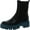 Black, variant on Rives8 Black Leather Chunky Lug Sole Pull On Ankle Chelsea Moto Boots (Black, 6)