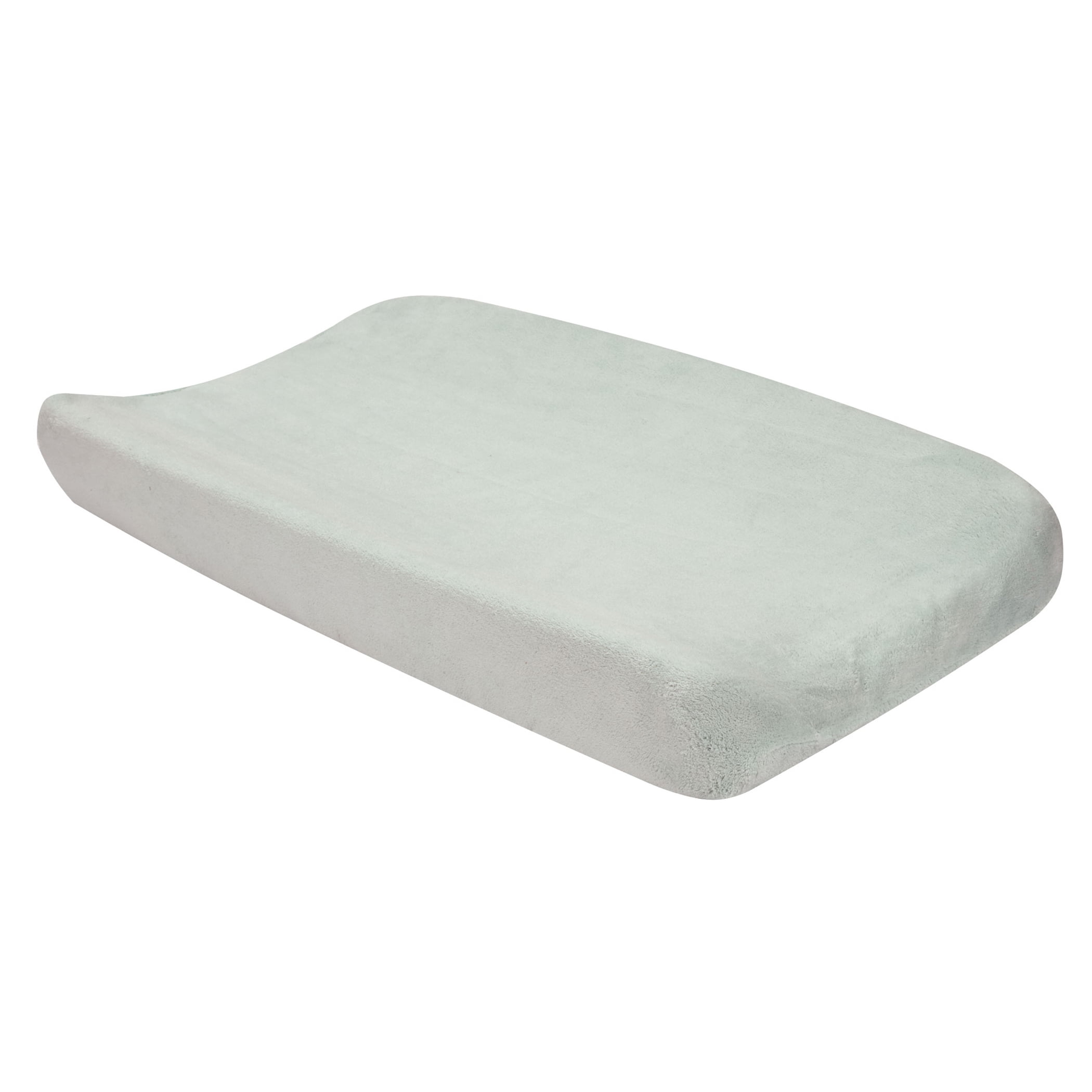 Gray Plush Changing Pad Cover