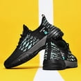 thumbnail image 6 of Men'S Breathable Mesh Slip-On Sneakers - Lightweight Casual Sports Shoes with Non-Slip Rubber Sole, Black with Blue Accents, Low-Top Design for Spring & Summer, Everyday & Casual Wear | Sporty Casual, 6 of 9