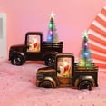 thumbnail image 2 of Adornos navideños Papá Noel conduce un tractor para decorar agua, lámparas de viento, pequeñas lámparas de aceite, bolas de agua, regalos de Navidad, 2 of 5