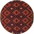 thumbnail image 1 of Ahgly Company Indoor Round Contemporary Reddish Brown Oriental Area Rugs, 9' Round, 1 of 6
