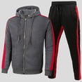 thumbnail image 2 of ketyyh-chn99 Men Suit Men's Zipper Jacket Drawtsring Waistband Sweatpants Tracksuit Set, 2 of 3