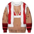 thumbnail image 3 of Camisas divertidas de Navidad para mujer, sudadera ligera de cuello redondo con estampado Digital, Tops cómodos Pompotops gfhjh14798, 3 of 6