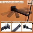 thumbnail image 3 of Boyel Living 12 inches Shower System Ceiling Mount 3-Functions Square Shower Faucet Set with Handheld Shower,Matte Black, 3 of 10