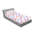 thumbnail image 2 of Ambesonne Floral Fitted Sheet & Pillow Sham Set, Romantic Blossoming Nature, Twin, Multicolor, 2 of 2