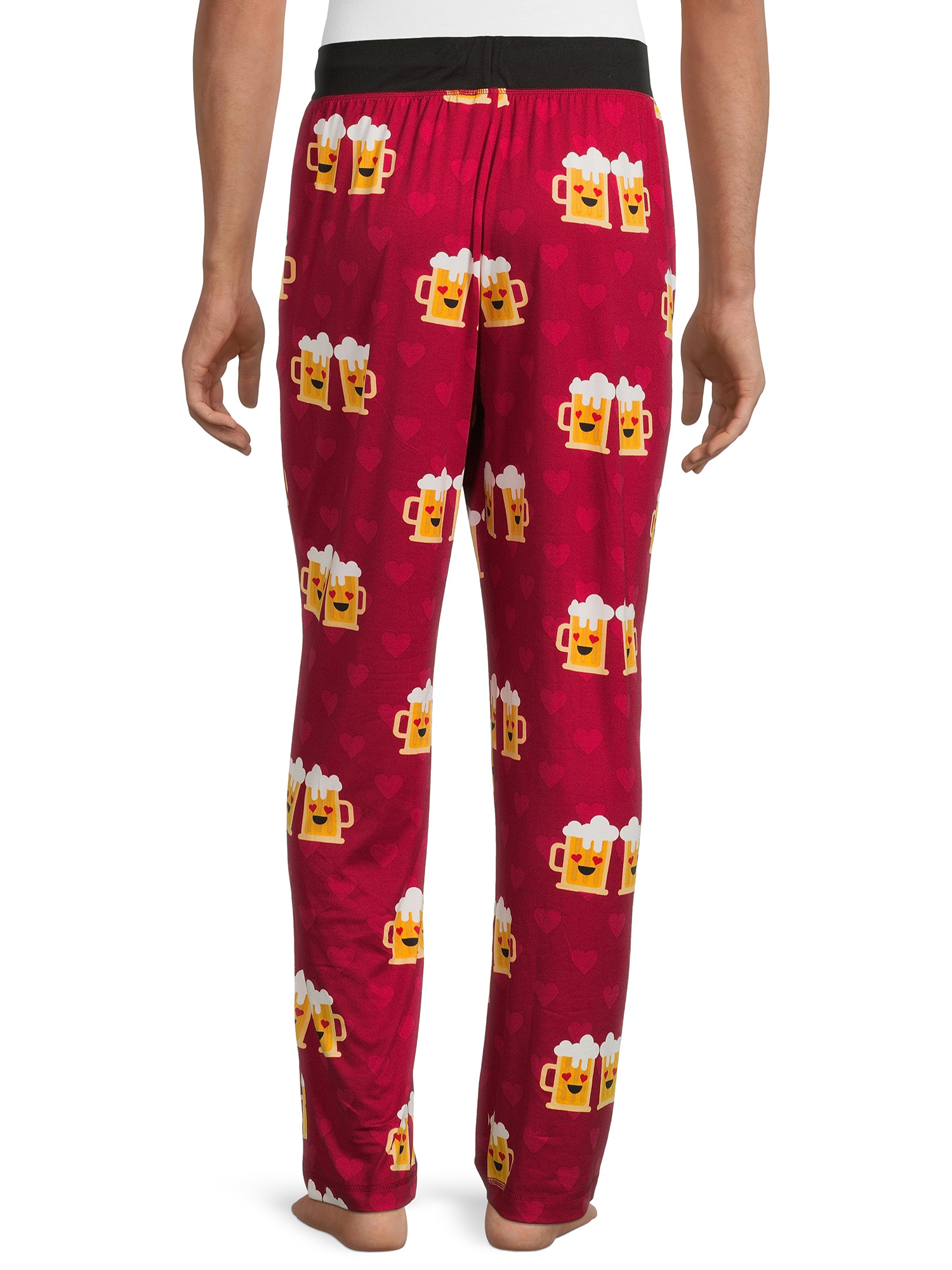 Valentine's Day Men's and Big Men's Sleep Pants, 2-Pack, Heather Red and Match Made Beer Designs - image 3 of 5