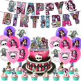 thumbnail image 1 of Monster High Theme Birthday Party Supplies Kits Banner Balloons Cake Toppers Decorations-week, 1 of 4