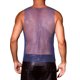thumbnail image 3 of Camiseta sin mangas brillante de malla para hombre INSPIRE CHIC con strass, top brillante, chaleco metálico transparente M azul, 3 of 6