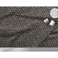 thumbnail image 3 of Soimoi Black Cotton Duck Fabric Oaknut Fruits Print Fabric by the Yard 42 Inch Wide, 3 of 3