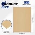 thumbnail image 2 of Uxcell 5Pcs Placa de Aluminio Anodizado, 178x127mm Placa de Aluminio Metal 0.8mm Gruesa Blanks para Grabado Láser Manualidades de DIY Decoración del Hogar Fabricación de Señales, Marrón, 2 of 7