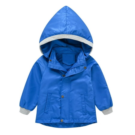 

ZHUASHUM Toddler Boys Girls Winter Coat With Pocket Hooded Jacket Zipper Windproof Outwear