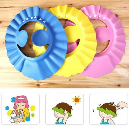 Adjustable Baby Kid Toddlers Hair Wash Hat Shampoo Bath Bathing Shower Shield Guard Baby Shield Ear Protection