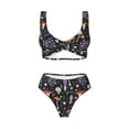 thumbnail image 4 of Daiia Mushrooms Women's Bikini Set Two Piece Swimsuit High Waisted Bikini Adjustable Straps Bikini Perfect for Beach, Pool, and Summer Vacation-Small, 4 of 9