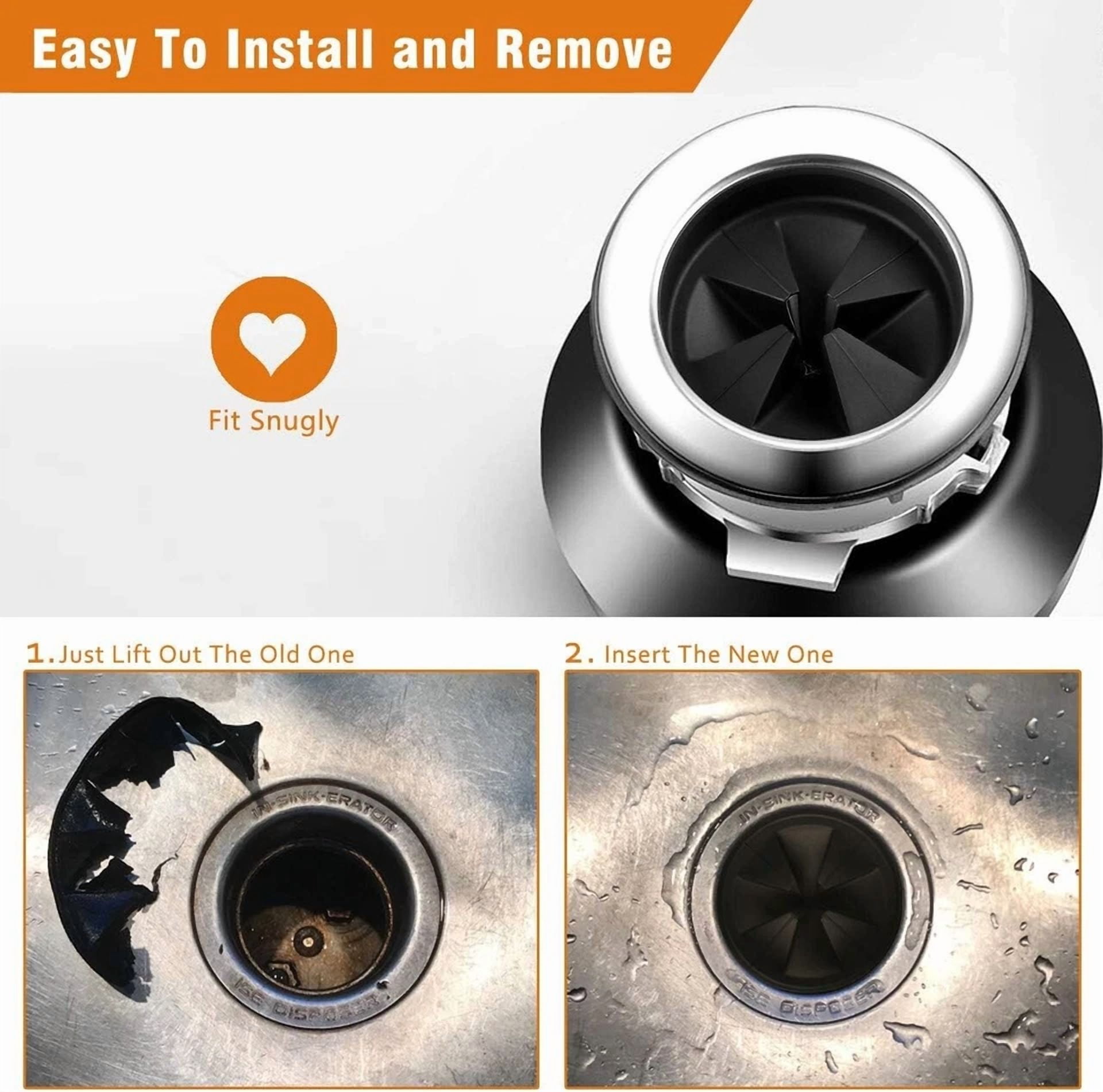Disposal Splash Guard Garbage Stopper For Insinkerator Black Rubber