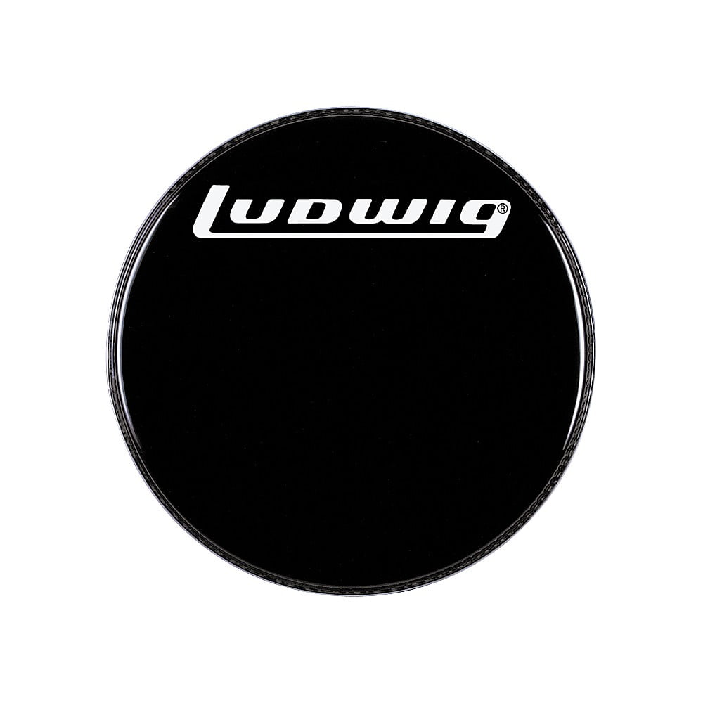 Ludwig Logo Resonance Bass Drum Head Black 24 in.