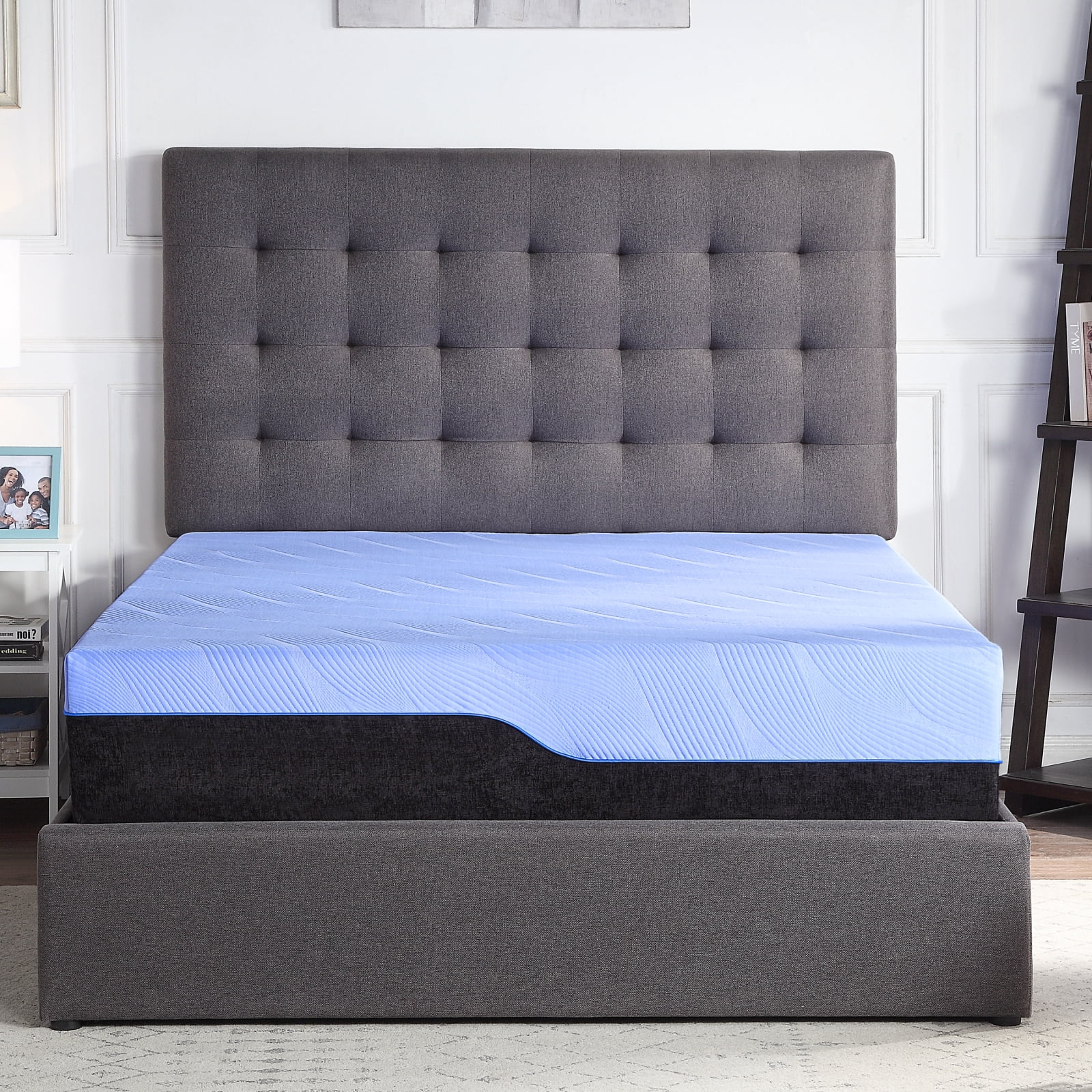 Miekor Furniture Refresh 12 inch Hybrid Cooling Fast Responding Latex Foam and Coil Adult Mattress, King Size 53772