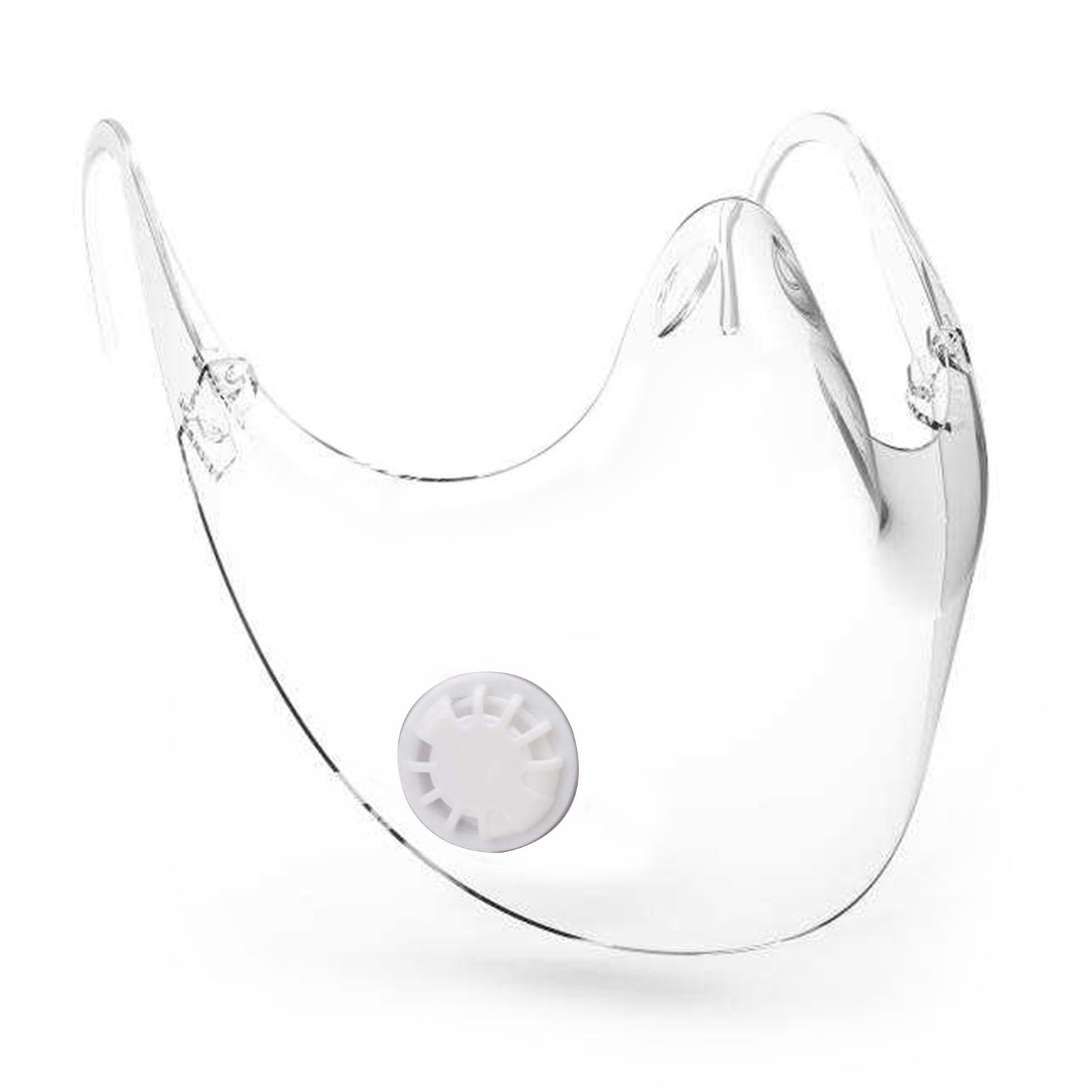 BSMEAN Upgraded Valve Breathable Adult Mask Plastic Clear Mask Face