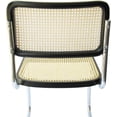 thumbnail image 3 of Marcel Breuer Cesca Cane Chrome Side Chair in Black, 3 of 9