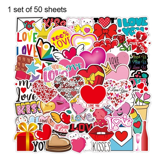 Yuarrent 50 Uds. Pegatinas de grafiti con frases inspiradoras en inglés, impermeables, para maleta, portátil, Scooter, refrigerador, pegatinas para Decoración del hogar día de San Valentín Yuarrent HA003803-09